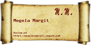 Megela Margit névjegykártya